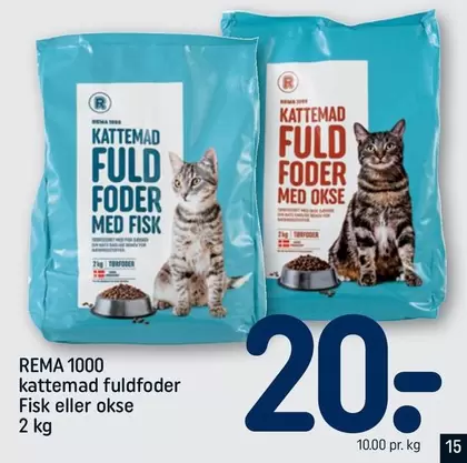 kattemad fuldfoder Fisk eller okse