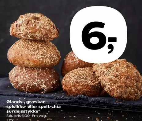 Ølands-, græskar-solsikke- eller spelt-chia surdejsstykke