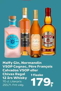 Gin, Cognac, Calvados VSOP eller Whisky