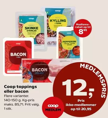 Toppings Eller Bacon