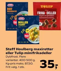 Houlberg maxiretter eller Tulip minifrikadeller