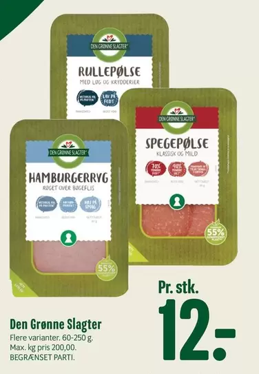 Den - RULLEPØLSE, SPEGEPØLSE, HAMBURGERRYG