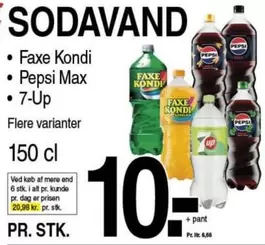 Faxe -  Kondi, Pepsi Max, 7-Up
