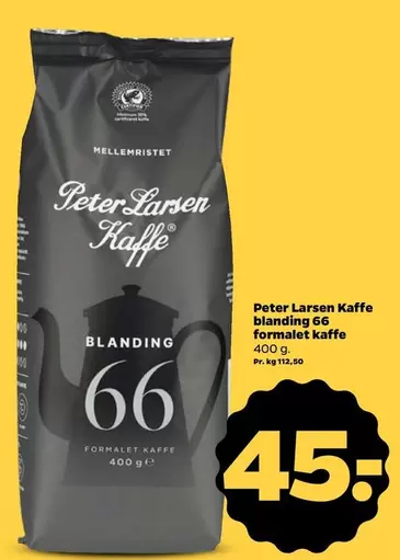Kaffe blanding 66 formalet kaffe