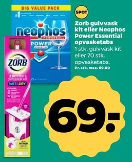 Zorb gulvvask kit eller Neophos Power Essential opvasketabs