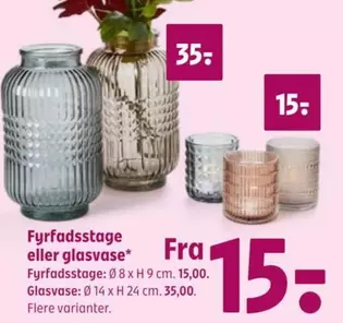 Fyrfadsstage eller glasvase