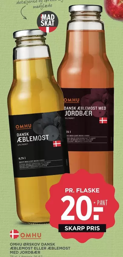 DANSK ÆBLEMOST ELLER ÆBLEMOST MED JORDBÆR