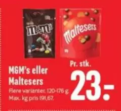 M&M's eller Maltesers