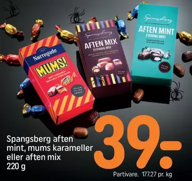 aften mint, mums karameller eller aften mix