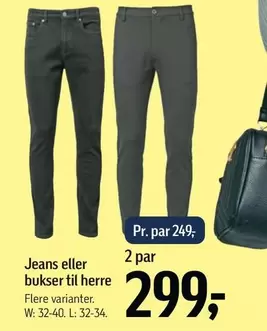 Jeans eller bukser til herre