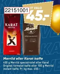 Merrild eller Karat kaffe