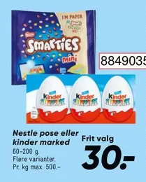 Kinder - Nestle pose eller kinder marked
