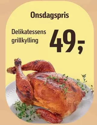 Delikatessens grillkylling