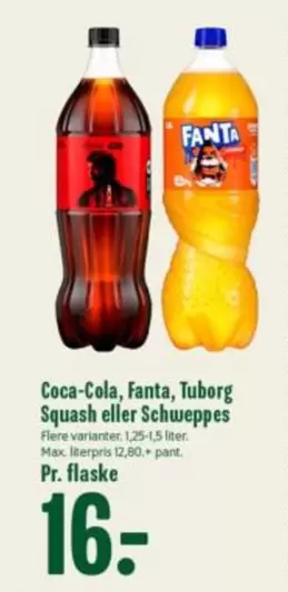 Coca Cola - Coca-Cola, Fanta, Tuborg Squash eller Schweppes