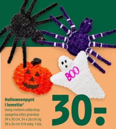 Halloweenpynt i lametta