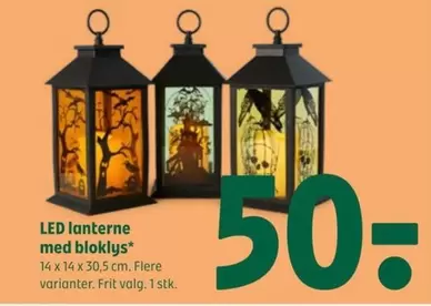 LED lanterne med bloklys*