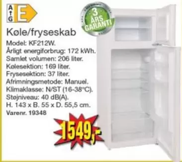 Køle/fryseskab
