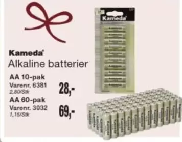 Alkaline batterier