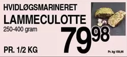 HVIDLØGSMARINERET LAMMECULOTTE