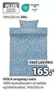 VIOLA sengetøj i satin