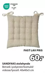 SANDFAKS stolehynde