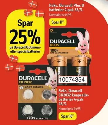 Plus D batterier 2-pak, CR2032 knapcelle-batterier 4-pak