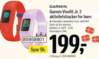 Marvel - Vivofit Jr. 2 aktivitetstracker for børn