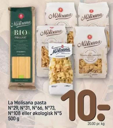 Bio - pasta N°29, N°31, N°66, N°73, N°108 eller økologisk N°5