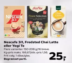 3i1, Chai Latte eller Te
