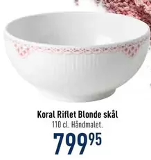 Riflet Blonde skål