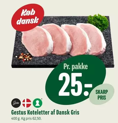 Koteletter af Dansk Gris