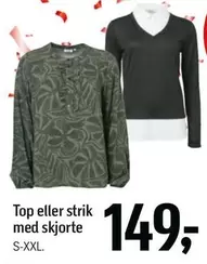 Top eller strik med skjorte