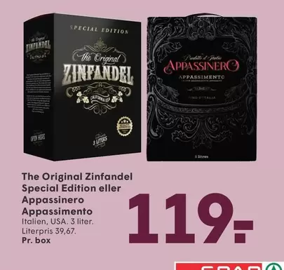 Zinfandel - The Original  Special Edition eller Appassinero Appassimento
