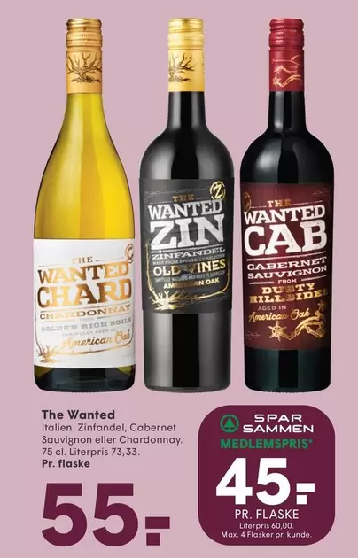 Zinfandel - , Cabernet Sauvignon eller Chardonnay