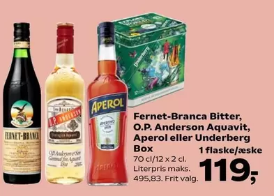 Aperol - Bitter, Aquavit, eller Underberg Box