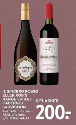 IL SINCERO ROSSO ELLER ROB'S RANGE SHIRAZ CABERNET SAUVIGNON