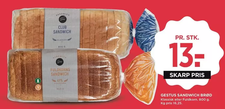 GESTUS SANDWICH BRØD