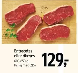 Entrecotes eller ribeyes