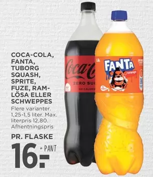 Coca Cola - COCA-COLA, FANTA, TUBORG SQUASH, SPRITE, FUZE, RAM-LÖSA ELLER SCHWEPPES