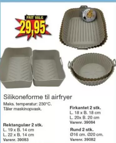Silikoneforme til airfryer