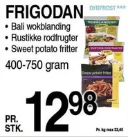 Bali wokblanding, Rustikke rodfrugter, Sweet potato fritter