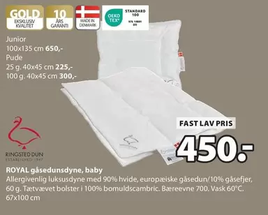 gåsedunsdyne, baby