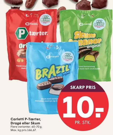 Mark - P-Tærter, Dragé eller Skum