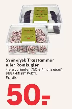 Synnejysk Træstammer eller Romkugler