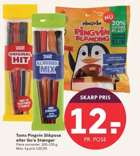 Pingvin Slikpose eller Go'e Stænger