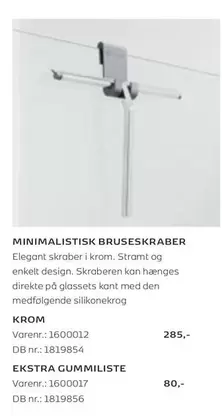 Den - MINIMALISTISK BRUSESKRABER, EKSTRA GUMMILISTE