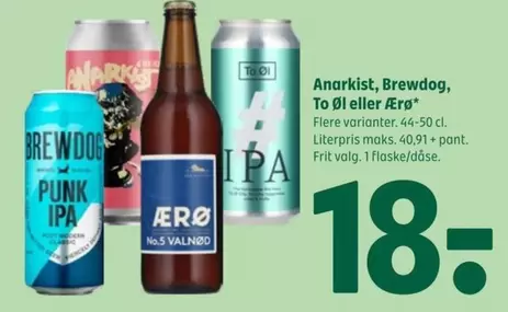 Anarkist, Brewdog, To Øl eller Ærg
