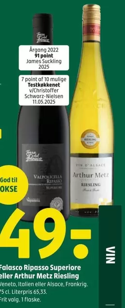 Ripasso Superiore eller Arthur Metz Riesling