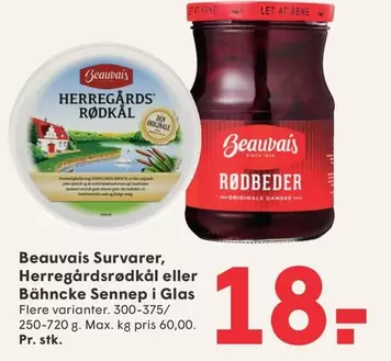 Den - Survarer, Herregårdsrødkål eller Bähncke Sennep i Glas
