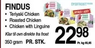 Teriyaki Chicken, Roasted Chicken, Chicken with Linguine